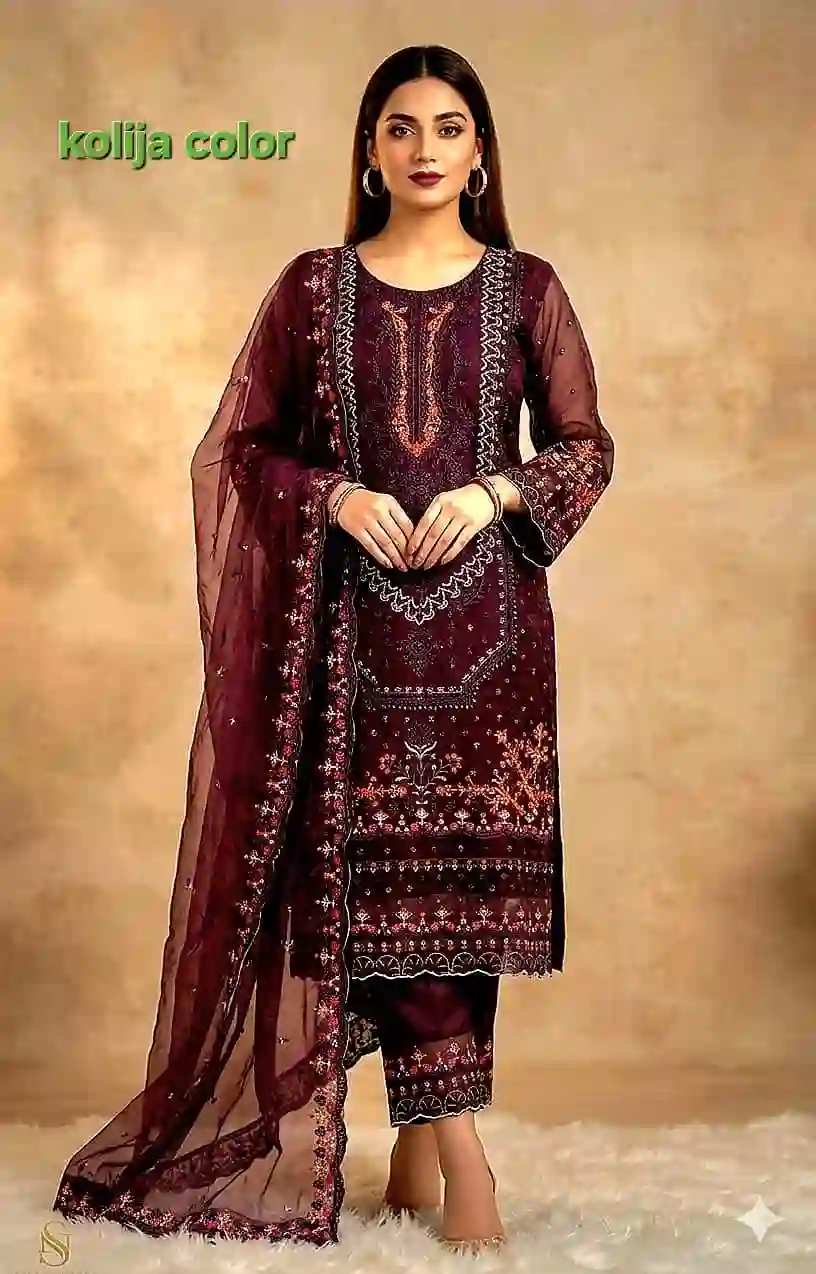 Premium Sada Bahar Four Piece - Black / L