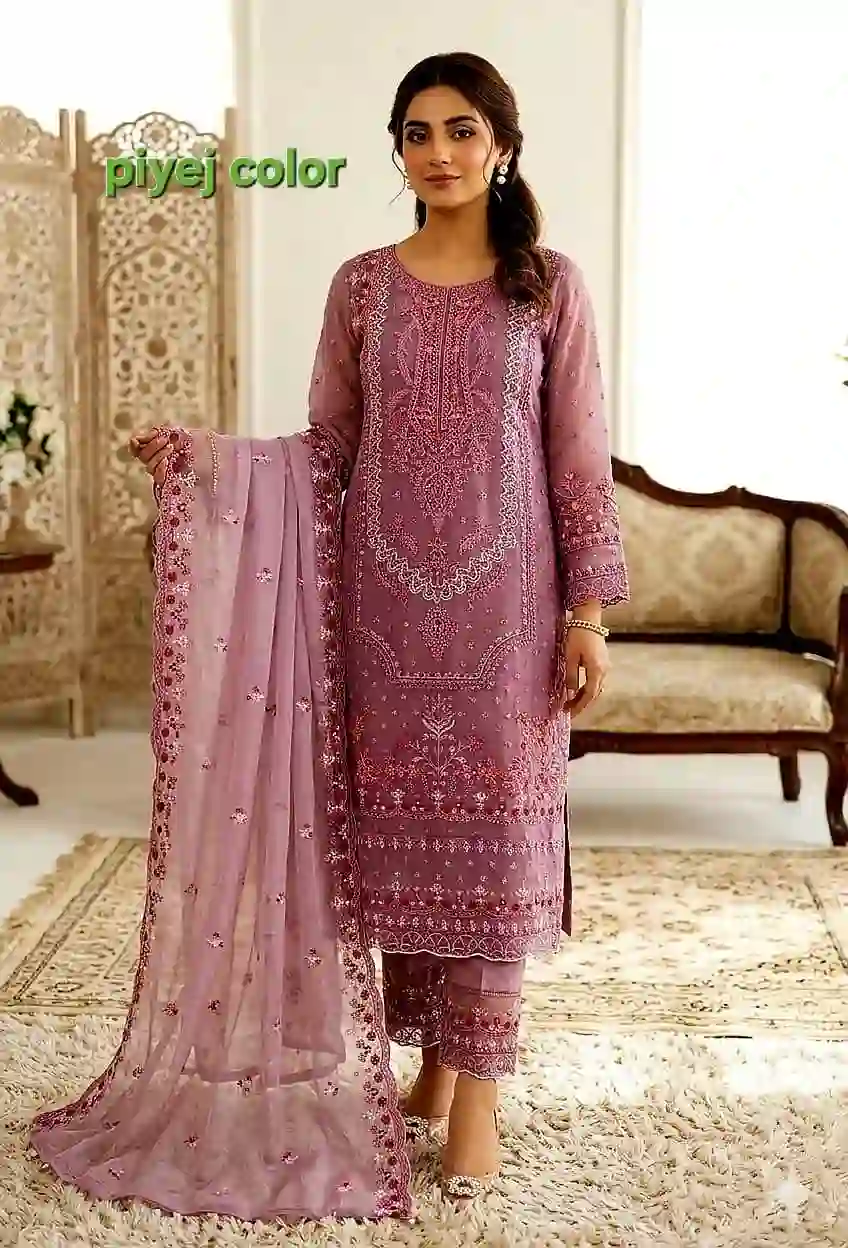 Premium Sada Bahar Four Piece - Gray / L