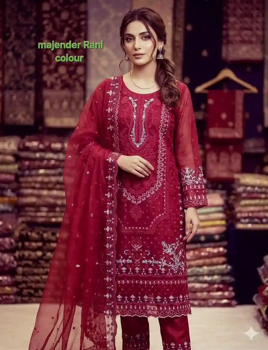 Premium Sada Bahar Four Piece - Magenta / L